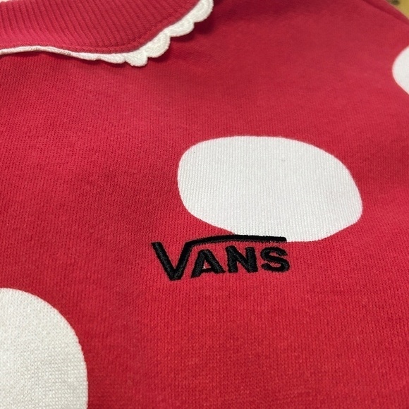 Vans Disney Mickey's 90th Birthday Mini Mouse Polkadot Fleece Sweatshirt S-M - Picture 11 of 16